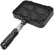 Waffle Maker 4 Frays Fish Shape Taiyaki Baking Pan Cooking Equipment with Fixed Bracket Nonstick Baker for Chocolate Peanut Paste Dessert