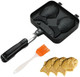 MYFULLY Taiyaki Fish-Shaped Cake Pan Taiyaki Fish Waffle Maker Double Pan Mold with Silicone Oil Brush for Fun DIY Desserts at Home