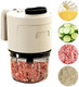 4-in-1 Waterproof Cordless Electric Vegetable Slicer Set - Handheld Electric Chopper Garlic Chopper Food Slicer Hand Mixer with Blender for Chopping Dicing and Pureeing