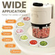 4-in-1 Waterproof Cordless Electric Vegetable Slicer Set - Handheld Electric Chopper Garlic Chopper Food Slicer Hand Mixer with Blender for Chopping Dicing and Pureeing
