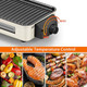 2-in-1 Indoor Smokeless Electric Grill with Raclette Cheese Plates - 1500W Korean BBQ Griddle 16x9" Nonstick Surface 3 Raclette Cheese Pans Dishwasher Safe for Family Party Kitchen Use