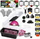 26-in-1 Vegetable Chopper with Container - Veggie Slicer Kitchen Choppers & Dicer for Veggies With Cut Resistant Gloves & Cleaning Brushes Heavy Duty Veggies Chopper - Black