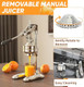 Nisorpa Manual Juicer Hand Press Commercial Citrus Juicer Machine Stainless Steel Fruit Squeezer Pomegranate Orange & Lemon Squeezer for Home Restaurant