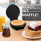 Nostalgia MyMini Personal Electric Waffle Maker 5-Inch Cooking Surface Hash browns French Toast Grilled Cheese Quesadilla Brownies Cookies Aqua