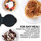 Nostalgia MyMini Personal Electric Waffle Maker 5-Inch Cooking Surface Hash browns French Toast Grilled Cheese Quesadilla Brownies Cookies Aqua