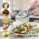 Premium Manual Juicer - Handheld Lemon Squeezer for Citrus Fruits (Orange Lime Grapefruit) - Easy Fast and Efficient Juice Extractor - Dishwasher Safe & Rust-Proof Silver