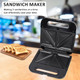 Sandwich Maker 800W Sandwich Press with Non-stick Coated Plates Double-Sided Heating Easy Clean and Store Perfect for Cooking French Toast Omelet Grilled Cheese Panini (H204) Sandwich Maker 800W Sandwich Press with Non-stick Coated Plates Double-Sided Heating Easy Clean and Store Perfect for Cooking French Toast Omelet Grilled Cheese Panini (H204)