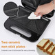 Sandwich Maker 800W Sandwich Press with Non-stick Coated Plates Double-Sided Heating Easy Clean and Store Perfect for Cooking French Toast Omelet Grilled Cheese Panini (H204) Sandwich Maker 800W Sandwich Press with Non-stick Coated Plates Double-Sided Heating Easy Clean and Store Perfect for Cooking French Toast Omelet Grilled Cheese Panini (H204)