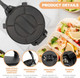 Cast Iron Tortilla Press Heavy Duty Tortilla Pataconera 10-inch Flour Tortilla Press with Foldable Handle Taco press with Some Parchment Paper Roti Maker Black