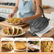 Cast Iron Tortilla Press Heavy Duty Tortilla Pataconera 10-inch Flour Tortilla Press with Foldable Handle Taco press with Some Parchment Paper Roti Maker Black