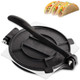 Cast Iron Tortilla Press Heavy Duty Tortilla Pataconera 10-inch Flour Tortilla Press with Foldable Handle Taco press with Some Parchment Paper Roti Maker Black