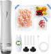 39Pcs Set Portable Handheld Vacuum Sealer for Food with 1 Visible Water Tank + 30 Reusable Vacuum Bags + 2 PCS Vacuum Wine Sealer+4 sealing clips Ideal for Freshness Preservation Food Storage