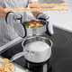 Ohtomber Stainless Steel Sauce Pan - Tri-Ply 1.5 Quarts Steamer for Cooking Small Cooking Pot with Steamer Basket Sauce Pan with Lid Non Stick Saucepan Induction Steam Pot for Vegetable Oatmeal Ohtomber Stainless Steel Sauce Pan - Tri-Ply 1.5 Quarts Steamer for Cooking Small Cooking Pot with Steamer Basket Sauce Pan with Lid Non Stick Saucepan Induction Steam Pot for Vegetable Oatmeal