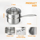 Ohtomber Stainless Steel Sauce Pan - Tri-Ply 1.5 Quarts Steamer for Cooking Small Cooking Pot with Steamer Basket Sauce Pan with Lid Non Stick Saucepan Induction Steam Pot for Vegetable Oatmeal Ohtomber Stainless Steel Sauce Pan - Tri-Ply 1.5 Quarts Steamer for Cooking Small Cooking Pot with Steamer Basket Sauce Pan with Lid Non Stick Saucepan Induction Steam Pot for Vegetable Oatmeal