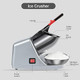 OKF Ice Shaver Prevent Splash Electric Three Blades Snow Cone Maker 380W Stainless Steel Shaved Ice Machine 286lbs/hr Home and Commercial Ice Crushers with Ice Pick (Silver)