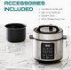 OLIXIS Electric Pressure Cooker 8 Quart Stainless Steel Multi Cooker Electric for Pressure 16-in-1 Rice Steamer Yogurt Maker Slow Cook Meat Stew Cake Saute Multigrain