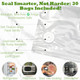 Food Storage Vacuum Sealer Machine 30 Reusable Vacuum Seal Bags & 150 Labels 60kPa Auto Pressure Release Compact Lightweight BPA- Leakproof Storage for Home Kitchen Preservation Food Storage Vacuum Sealer Machine 30 Reusable Vacuum Seal Bags & 150 Labels 60kPa Auto Pressure Release Compact Lightweight BPA- Leakproof Storage for Home Kitchen Preservation