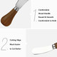 2 Pack Butter Spreader Knife Standing Stainless Steel Cheese Spreader Knives with Wood Handle Butter Knives with Sharp Edge for Easily Cutting & Spreading Butter & Cheese Sandwich Cream Cake