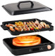 Portable Induction Cooktop 1200W Single Burner Induction Cooktop Indoor Electric Grill & Griddle with 2-in-1 Nonstick Griddle Plates 12 Temperature & Power Levels 3-Hour Timer Black