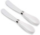 ONTUBE Butter Knife Set of 2 Stainless Steel Blade with Porcelain Handle Big Circle Cheese Butter Spreader Knives Set for Kitchen White 5.9-Inches ONTUBE Butter Knife Set of 2 Stainless Steel Blade with Porcelain Handle Big Circle Cheese Butter Spreader Knives Set for Kitchen White 5.9-Inches