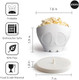 OTOTO Scary Poppings Microwave Popcorn Popper - Gothic Popcorn Microwave Popper Silicone Microwave Popcorn Collapsible Bowl Popcorn Bowls Halloween Goth Accessories Goth s (White)