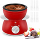 Mini Chocolate Melting Pot Chocolate Fondue Fountain 8.79OZ Warmer Machine for Milk Chocolate Cheese Butter Candy (White)