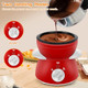 Mini Chocolate Melting Pot Chocolate Fondue Fountain 8.79OZ Warmer Machine for Milk Chocolate Cheese Butter Candy (White)