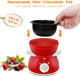 Mini Chocolate Melting Pot Chocolate Fondue Fountain 8.79OZ Warmer Machine for Milk Chocolate Cheese Butter Candy (White)