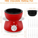 Mini Chocolate Melting Pot Chocolate Fondue Fountain 8.79OZ Warmer Machine for Milk Chocolate Cheese Butter Candy (White)