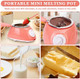 8.45oz Melting Fondue Set MINI Electric Chocolate Melting Pot Chocolate Fondue Fountain Warmer Machine for Milk Chocolate Cheese Butter Candy (Pink)
