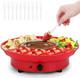 8.79oz MINI Electric Chocolate Melting Pot Melting Fondue Set with 4PCS Forks Cute Chocolate Fondue Fountain Warmer Machine for Milk Chocolate Cheese Butter Candy