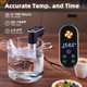 Sous Vide Cooker WiFi APP and Recipes Included 1300W IPX7 Waterproof Immersion Circulators Precision Slow Cooker Steak Cooker Digital Display Control Ultra Quiet Fast Heating Easy to store