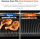 2-Pack Universal Grill Scraper for George Foreman & Most Grooved Indoor Grills Heat-Resistant Nylon Spatula for Easy Cleaning & Non-Stick Surfaces