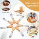 Patelai 12 Pieces Cheese Spreader Cheese Butter Knife Stainless Steel Butter Spreader Knives with Wooden Handle Sandwich Cream Cheese Cake Condiment Knife Set 4.7 Inch