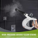 Pressurized Handheld Multi-Surface Natural Steam Cleaner with 12 pcs Accessories Multi-Purpose Steamer for Home Use Steamer for Cleaning Floor Upholstery Grout and Car