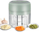 GREEN & PINK - Mini Electric Food Processor and Garlic Chopper - 250ML USB Charging 3 Blades - Perfect for Chopping Vegetable Pepper Onion Garlic Ginger Spice Meat Baby Food & More (Bundle) GREEN & PINK - Mini Electric Food Processor and Garlic Chopper - 250ML USB Charging 3 Blades - Perfect for Chopping Vegetable Pepper Onion Garlic Ginger Spice Meat Baby Food & More (Bundle)