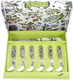 Portmeirion Botanic Garden Cheese Knife & Spreaders (7-Piece Set) - Assorted Floral Motifs Stainless Steel with Porcelain Handles Chip-Resistant Glaze - Elegant Tableware for Sunday Brunch