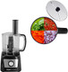 Electric Vegetable Chopper & Food Processor 3 Cup Capacity For Mincing Emulsify and Puree with Extra Slicer and Shredder Blade Disc Black