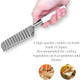 Seki Japan Crinkle Cut Knife Wavy Slice Knife Potato And Vegetable Cutter 3.9 inches Stainless Steel White Handle