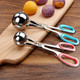 Meatball Maker 2 PCS None-Stick Meatball Maker with Detachable Anti-Slip Handles Stainless Steel Meat Baller Tongs Cake Pop Roller Ice Tongs Cookie Dough Scoop for Kitchen (1.38"&1.78")