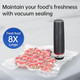 Handheld Vacuum Sealer - Portable Rechargeable Food Preserver for Home and On-The-Go Simple One-Touch Operation Prolongs Food Freshness