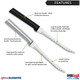 Rada Cutlery Tomato Slicer Knife (W226) 5" Stainless Steel Hollow Ground Serrated Blade Made in USA Black Handle