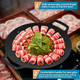 Korean Grill Pan with Nonstick 6-Layer Coating 13" Round BBQ Griddle with Bag Compatible for Induction Gas Stove Electric Cooktop Indoor or Outdoor Grilling