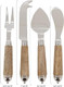 Natural Bark Wood Style Handle Cheese Knife Cutlery (Set of 4) Natural Bark Wood Style Handle Cheese Knife Cutlery (Set of 4)