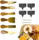 12-pc Gold Cheese Knife Set for Charcuterie Board - Cheese Knives + Slate Label + Soapstone - Stainless Steel Charcuterie Accessories Utensils Bamboo Handle - Charcuterie Boards Accessories 12-pc Gold Cheese Knife Set for Charcuterie Board - Cheese Knives + Slate Label + Soapstone - Stainless Steel Charcuterie Accessories Utensils Bamboo Handle - Charcuterie Boards Accessories