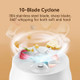 15oz Portable Blender USB Rechargeable with 10 Blades for Juice and Smoothies Electric juicer with Extra Handle Lid for Travel Sports Outgoing