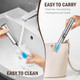 Milk Frother Wand for Coffee Coffee Foamer Drink Mixer Handheld Frother Rechargeable Electric Whisk with 5 Heads 2 Speeds for Latte Cappuccino Hot Chocolate Egg(Home and Travel Set Black)