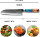 Kerie Santoku Knife Damascus Chef Knife Sharp Chef Kitchen Utility - Vg10 Stainless Damascus Chopping Knife - River Resin & Stabilized Wood Professional Razor Sharp Japanese Knife