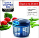 SIGNORAWARE Manual Food Processor Vegetable Chopper -Easy Pull Hand String- Portable Stainless Steel Hand Food Chopper Cutter Garlic Mincer Onion Veggie Fruit Chopper Dicer w/Container (15 oz)