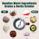 Grain Grinde For Kitchen Electric Spice Grinders Comes With 3 Removable Stainless Steel Blades 500w Herb Grinder Suitable For Grinding Spices Coffee Beans Grains Nuts (Black）